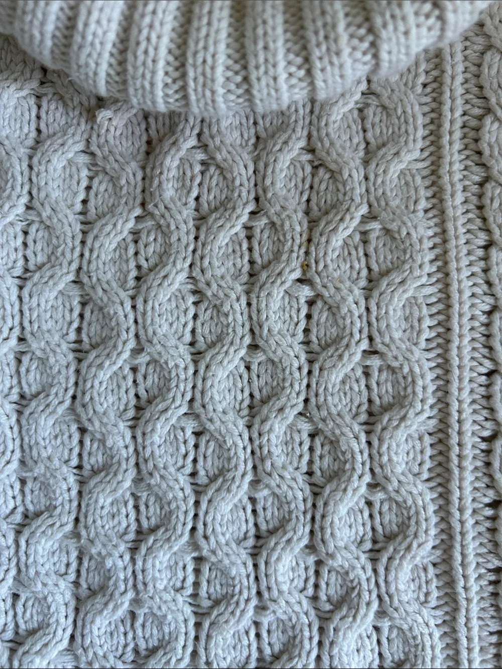 OshKosh B'gosh Cream Cable Turtleneck Poncho Sweater
